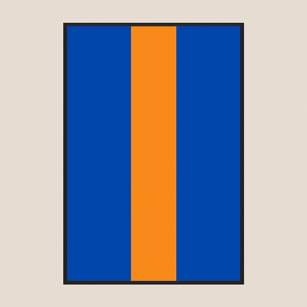 Premium Wall Display Frame for Large-Scale Model Car Sets – Blue/Orange Edition